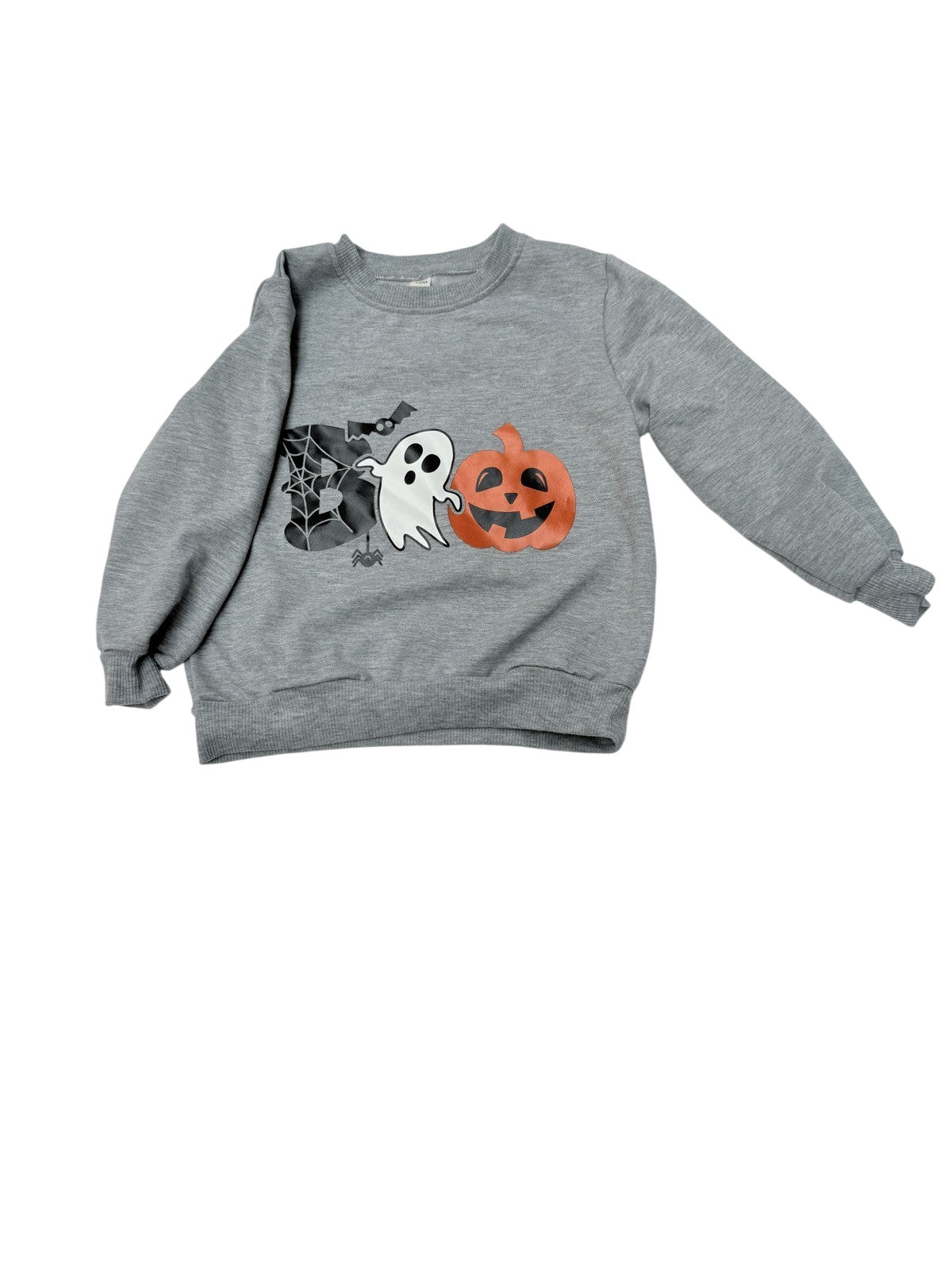 Check Size Halloween Boo Graphic Sweatshirt 3T