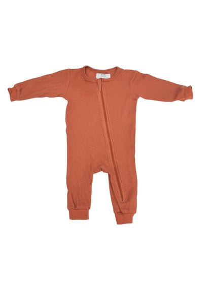 AM x Petit Lem Waffle Romper 6M