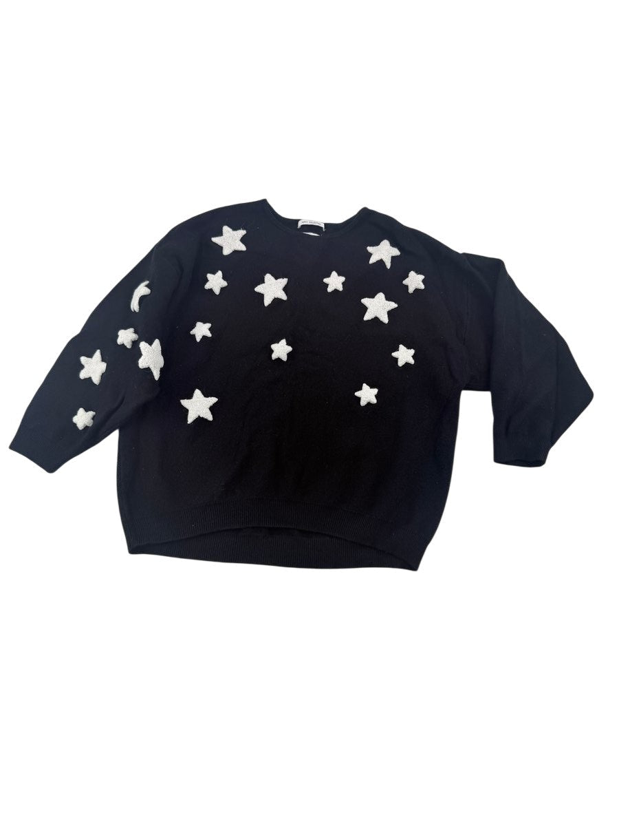 Zara Black Star Appliqué Sweater Size 9