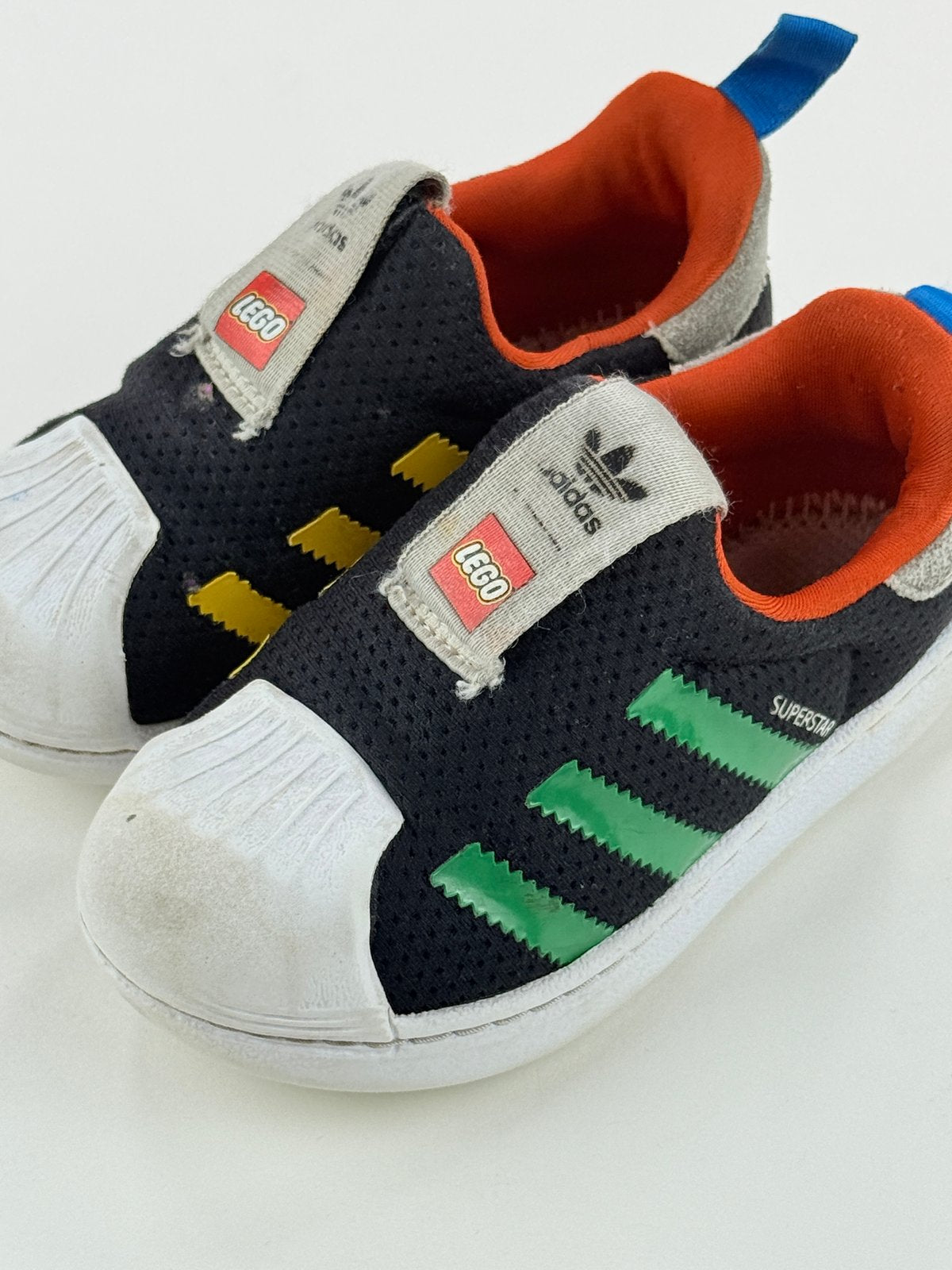 Adidas x LEGO Superstar 360 Slip-On Sneakers Size 7K US7
