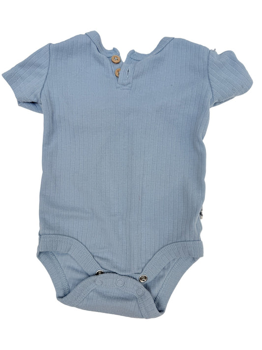 Rabbit + Bear Organic Blue Bodysuit 0-3M