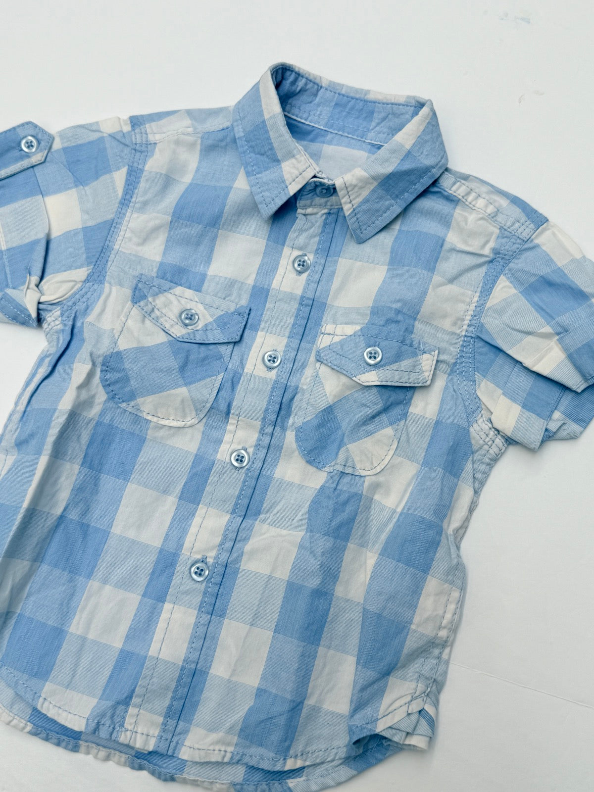 Little Rebel Plaid Button-Up Shirt 12/18M