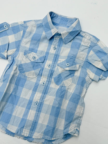 Little Rebel Plaid Button-Up Shirt 12/18M