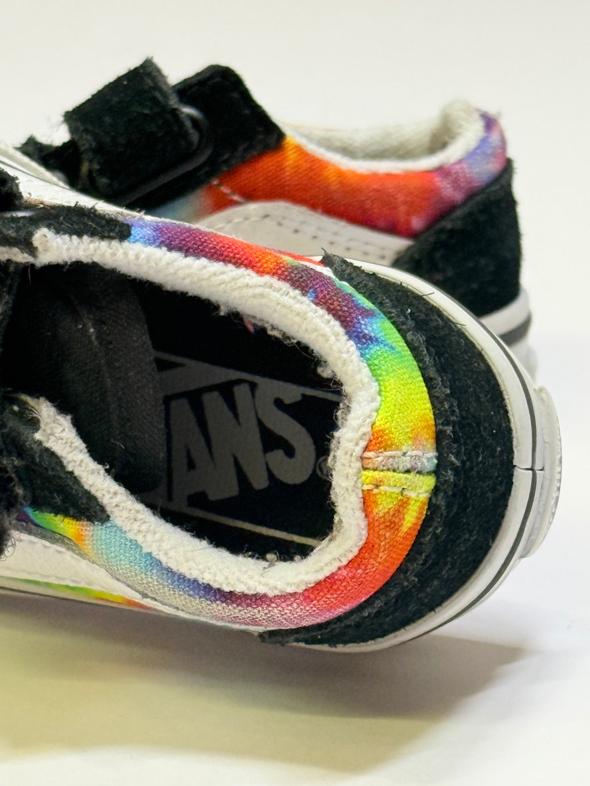 Vans Old Skool Rainbow Tie-Dye Toddler Size 3