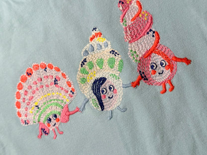 Mini Boden Embroidered Fish T-Shirt 6-7y