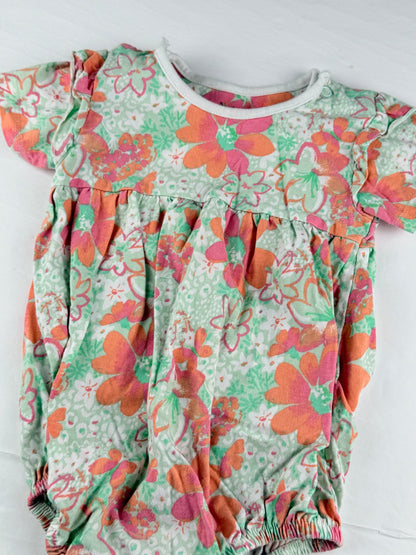 Nutmeg Floral Short Sleeve Romper