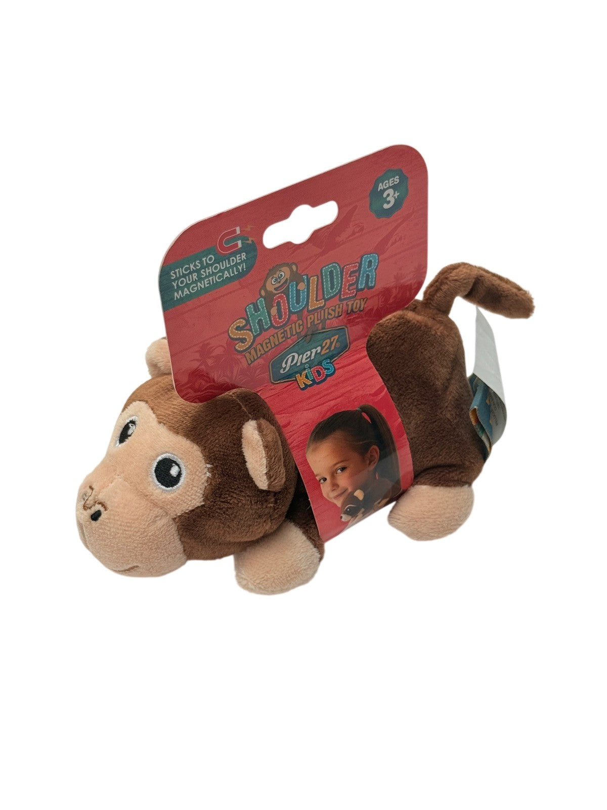 NWT - Pier 27 Kids Shoulder Magnetic Plush Monkey Toy