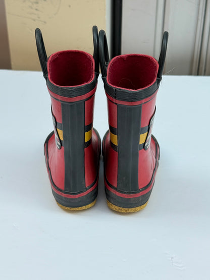 Joe Fresh Fire Truck Rain Boots Size 6