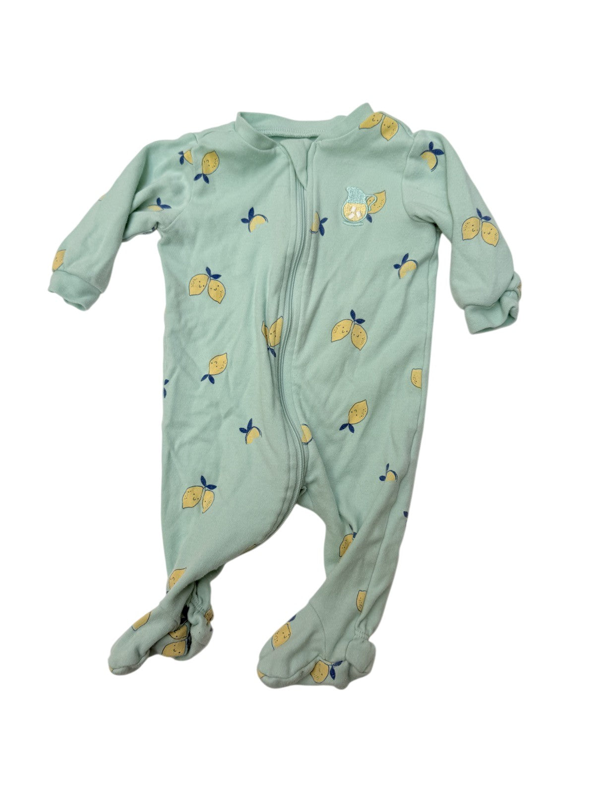 Pekkle Lemon Print Footed Sleeper 3M