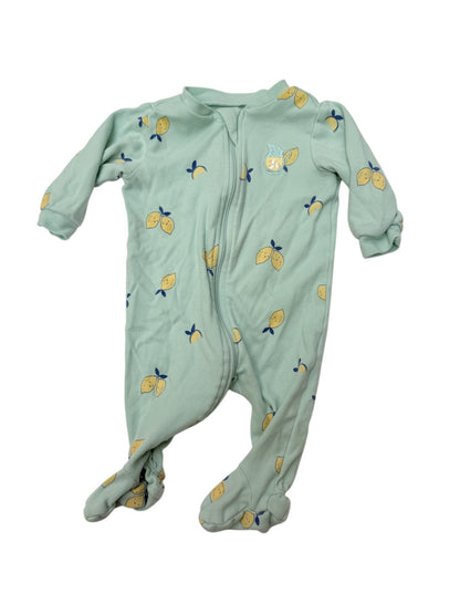 Pekkle Lemon Print Footed Sleeper 3M