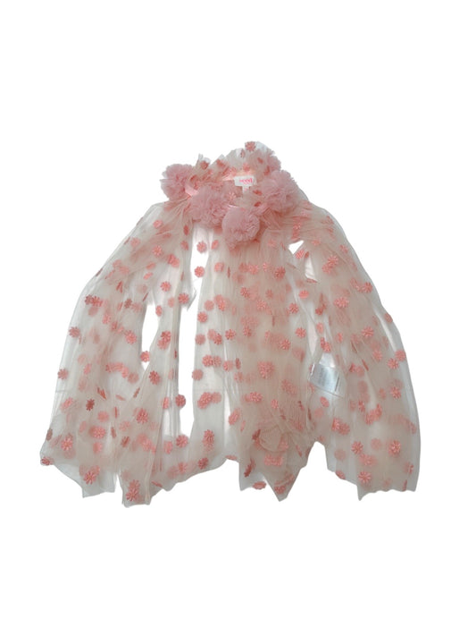 Seed Heritage Pink Floral Tulle Cape One Size