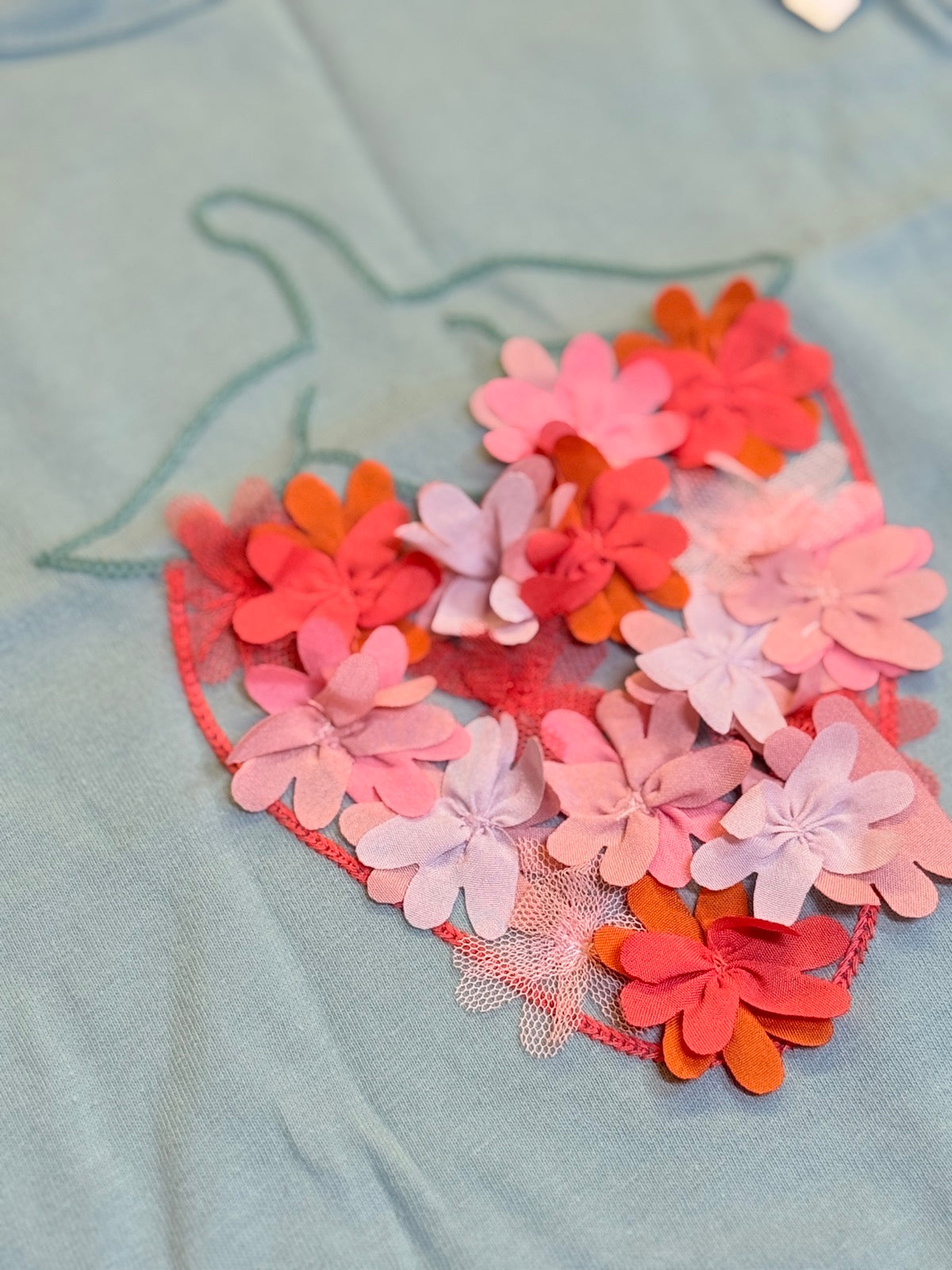 Mini Boden Floral Appliqué Top 5-6Y