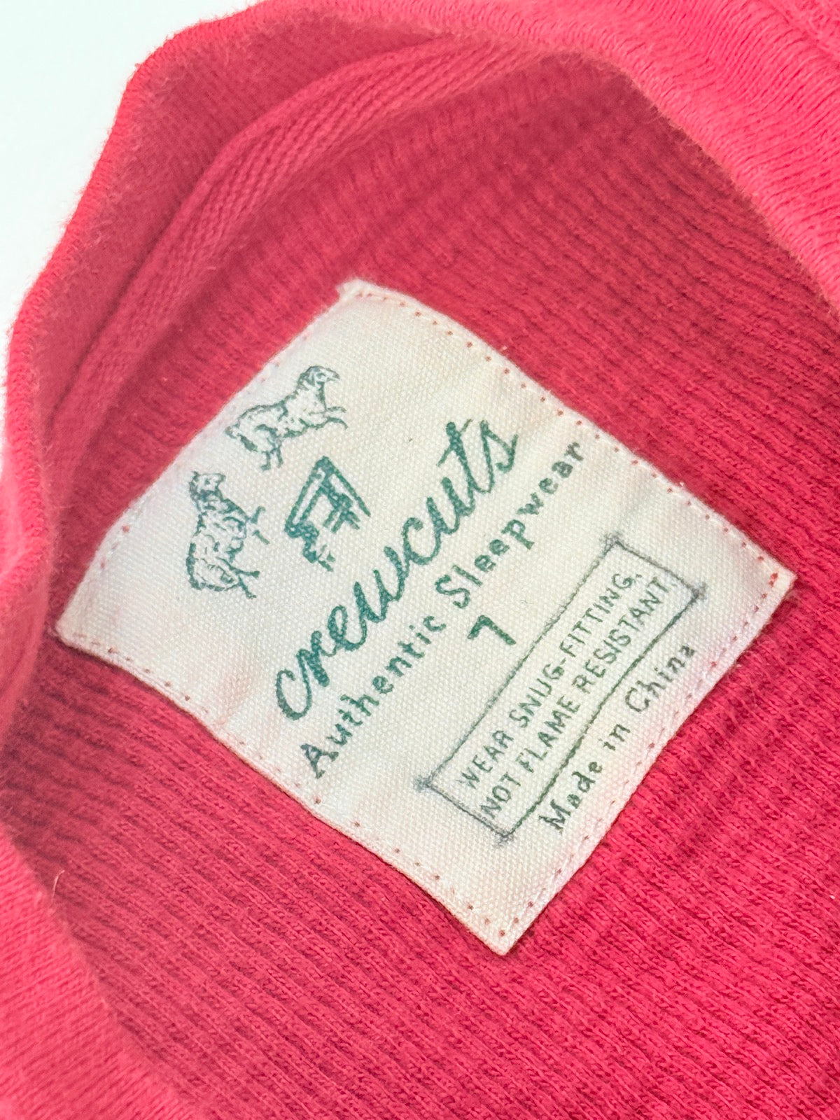 Crewcuts Red Thermal Union Suit Pajama Size 7