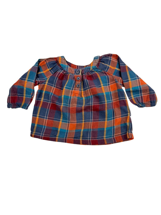 Old Navy Plaid Flannel Top 6-12M
