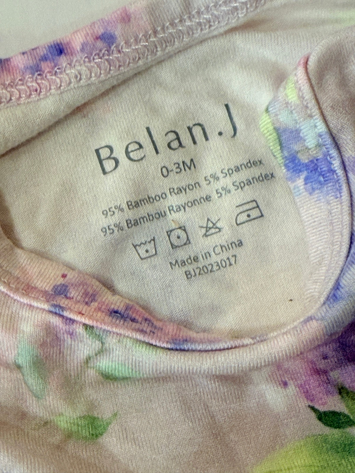 Belan.J Hydrangea Floral Bodysuit 0-3M