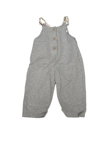 Zara Gray Knit Overalls 6-9M