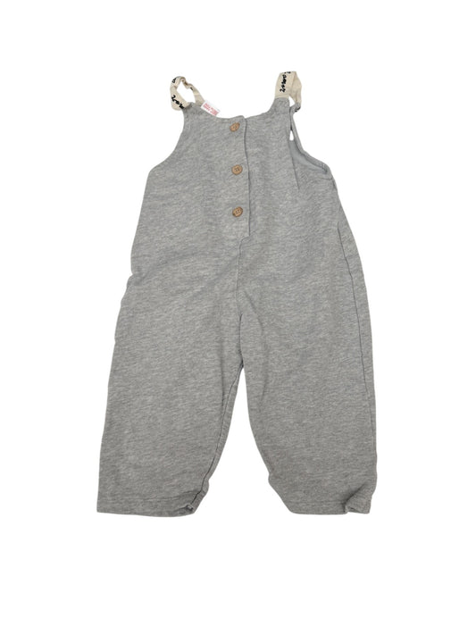 Zara Gray Knit Overalls 6-9M
