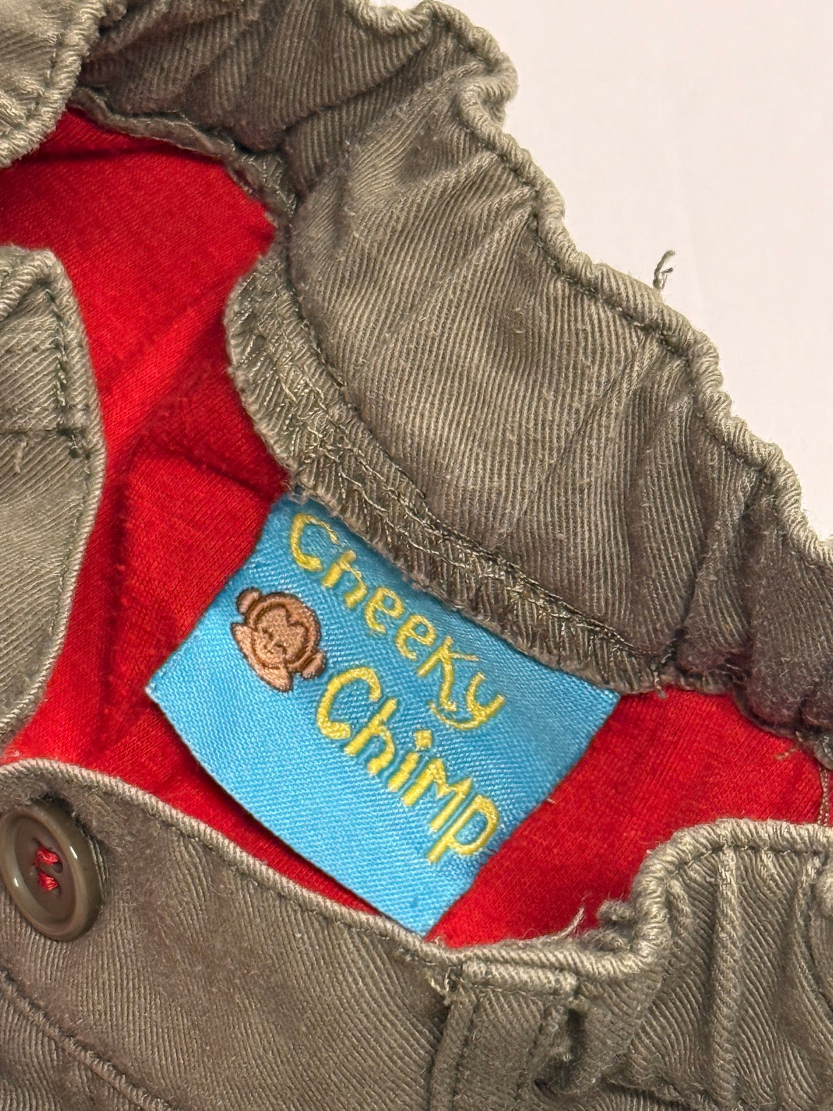 Cheeky Chimp Olive Lined Cargo Pants Baby
