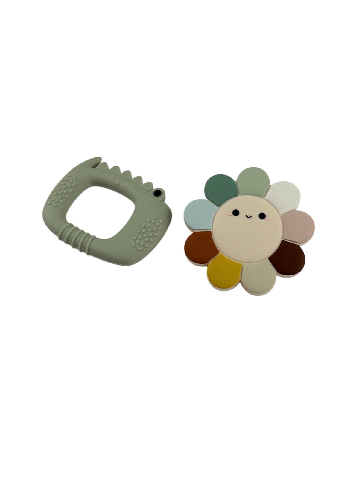 Loulou Lollipop Silicone Teether Set Crocodile & Flower