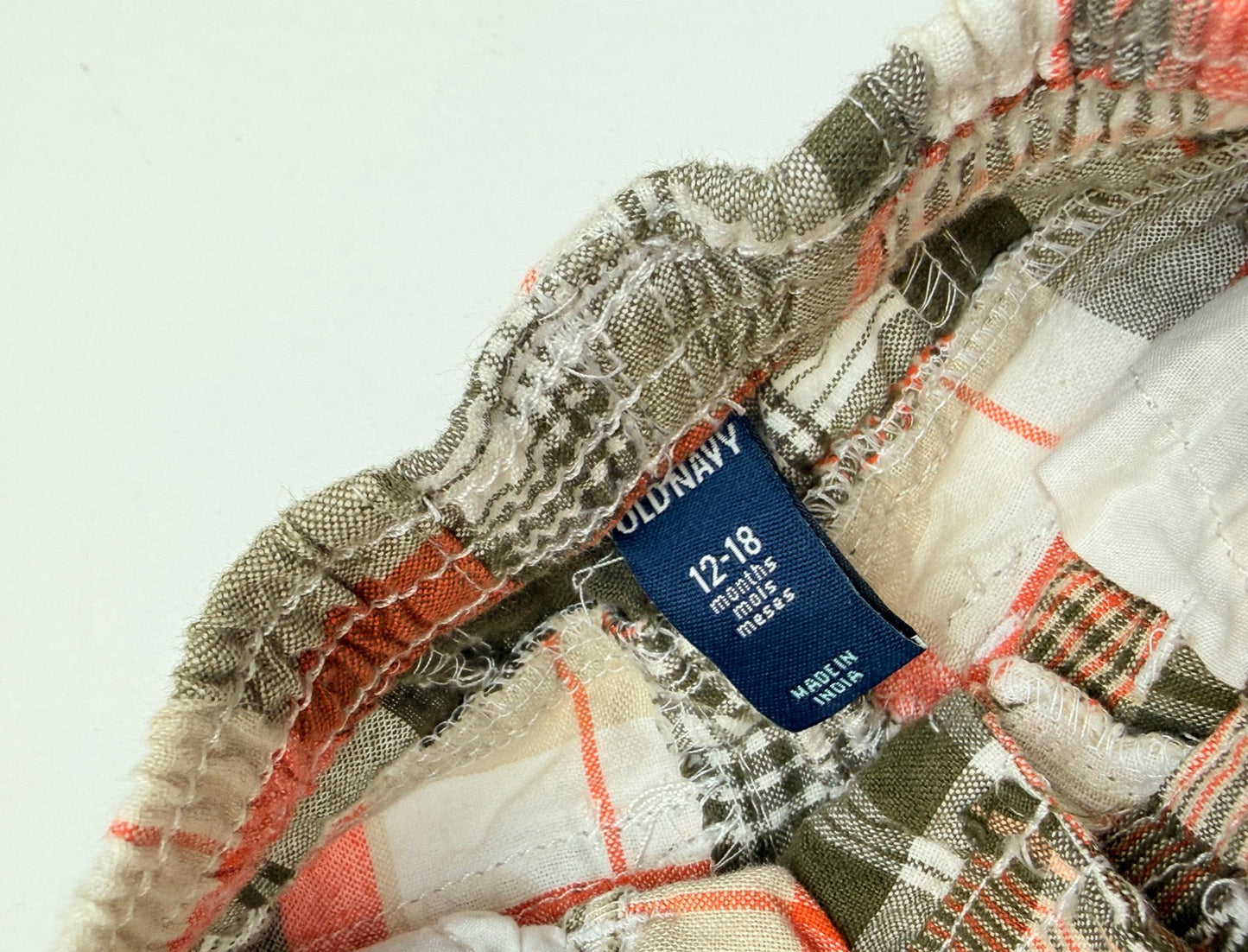Old Navy Plaid Cargo Shorts 12-18m