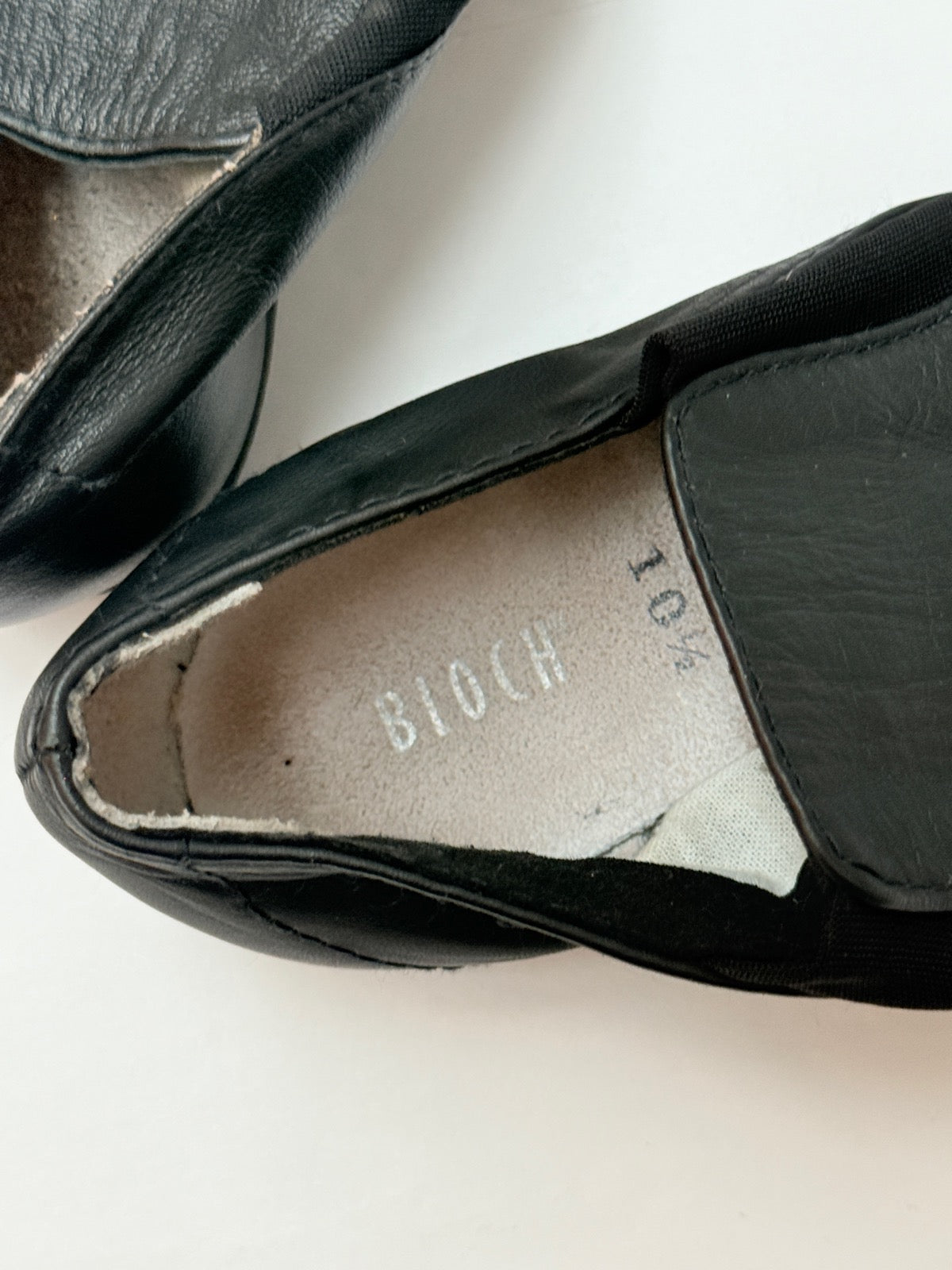 Bloch Black Leather Jazz Shoes Size 10.5
