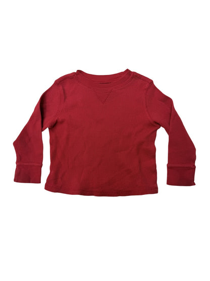 Old Navy Red Waffle Knit Thermal Top 2T