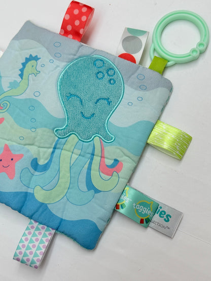 Taggies Sea Life Crinkle Teether Blanket Toy