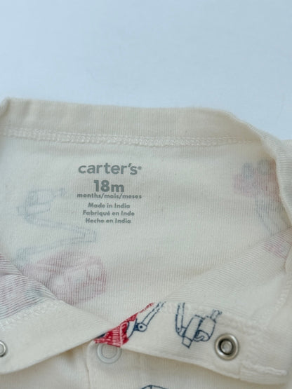Carter's Fire Truck Print Romper 18M