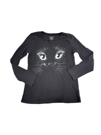 Place Cat Face Long Sleeve T-Shirt 7/8