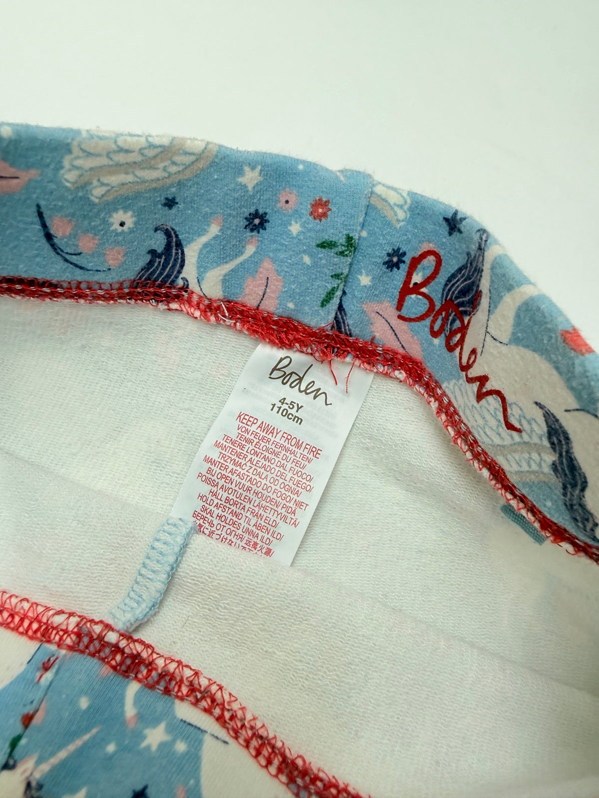 Boden Unicorn Print Leggings 4-5Y