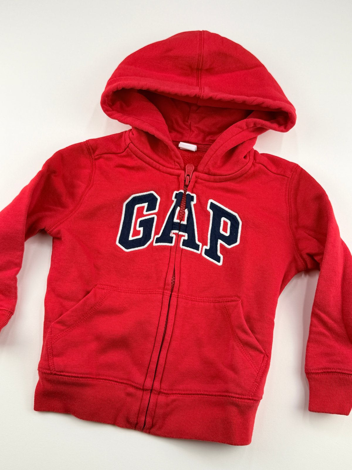 baby Gap Red Logo Zip Hoodie Size 3T
