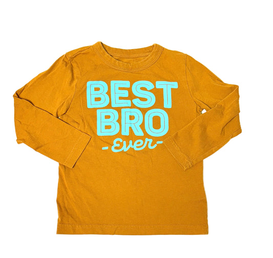 Joe Fresh Toddler Long Sleeve Graphic Shirt | Best Bro Ever | Mustard | Size 3