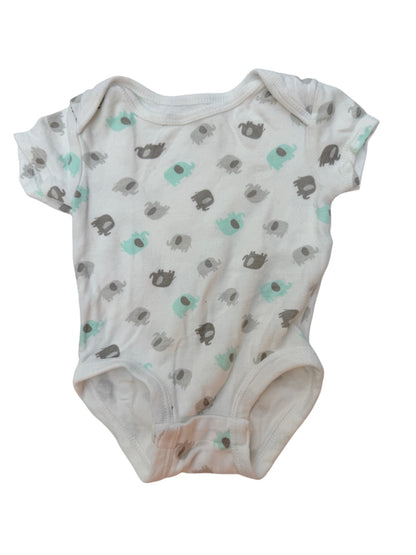 Rococo Elephant Print Bodysuit 3M