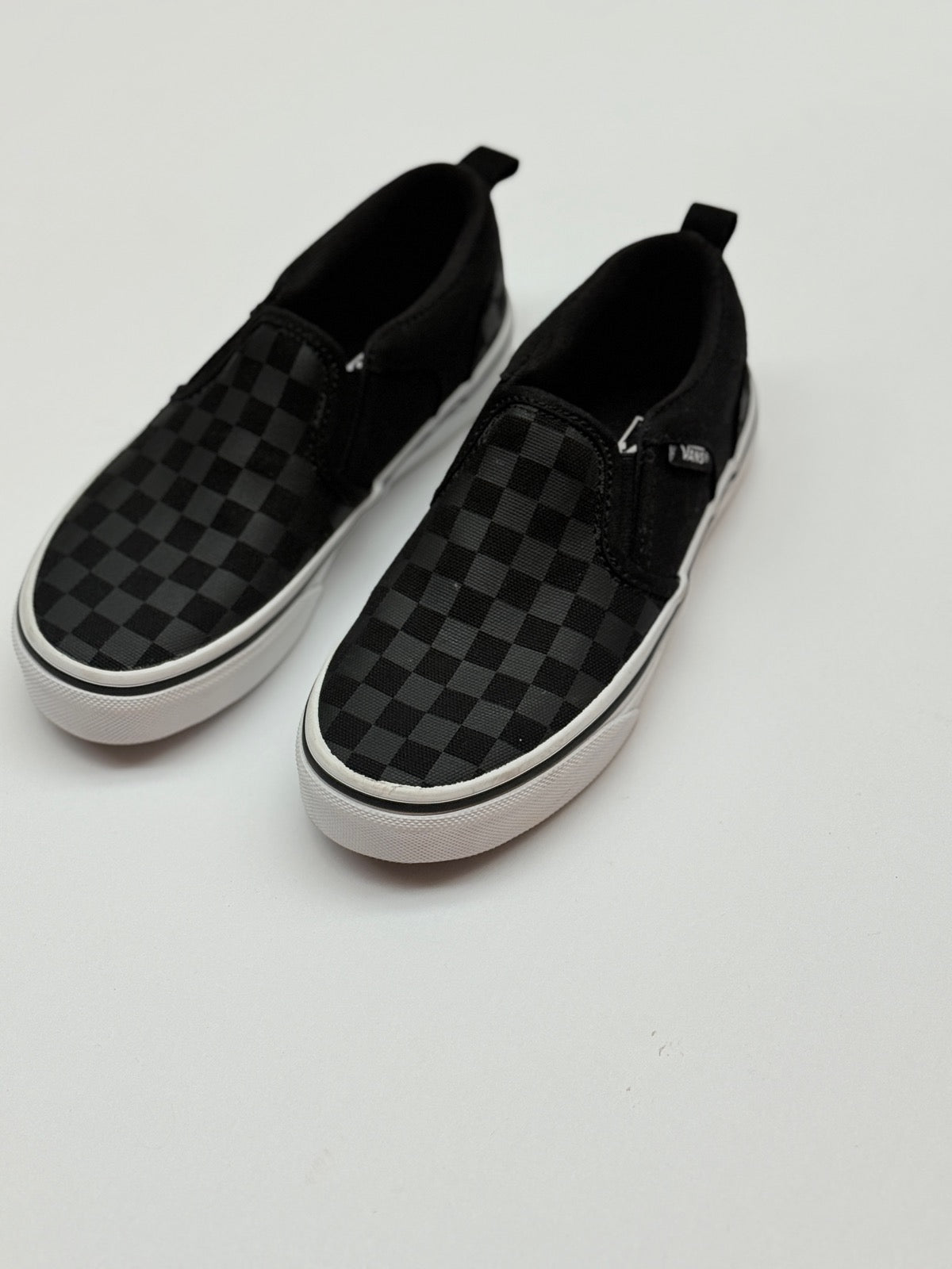 Vans Asher Slip-On Checkerboard Sneaker Youth 13