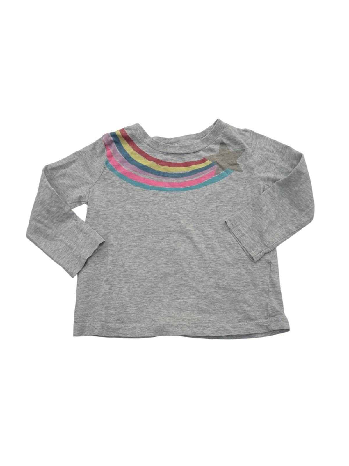 Gymboree Gray Rainbow Long Sleeve Tee 18m