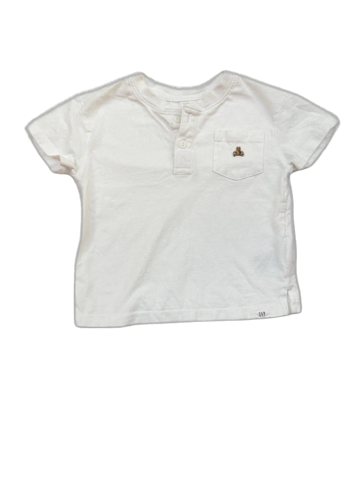 Baby Gap White Henley T-Shirt 3T