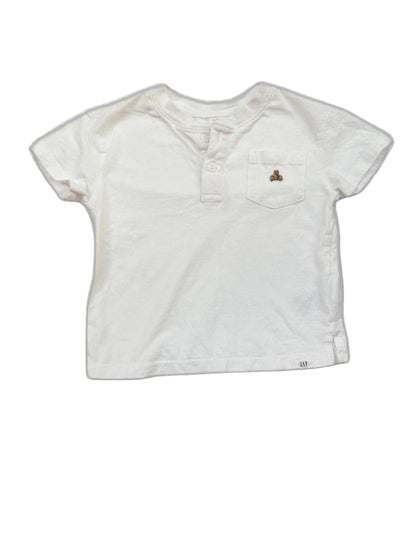Baby Gap White Henley T-Shirt 3T
