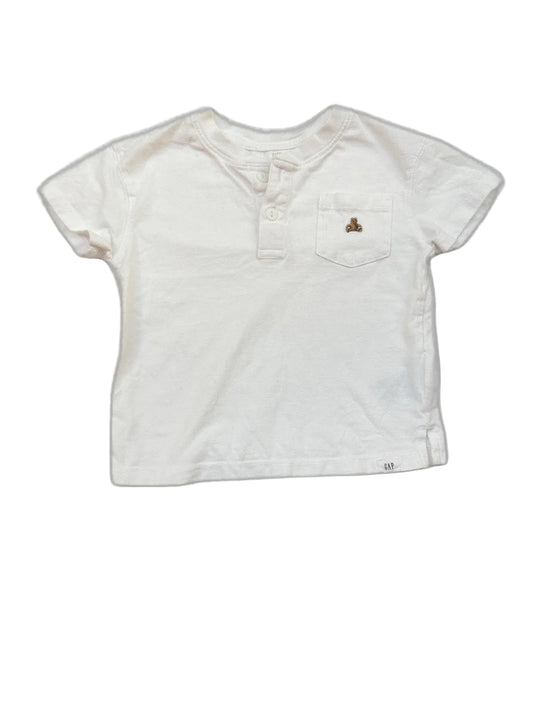Baby Gap White Henley T-Shirt 3T
