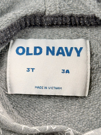 Old Navy Gray Ghost Print Hoodie 3T
