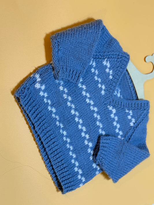 Handmade knit sweater 6-12m
