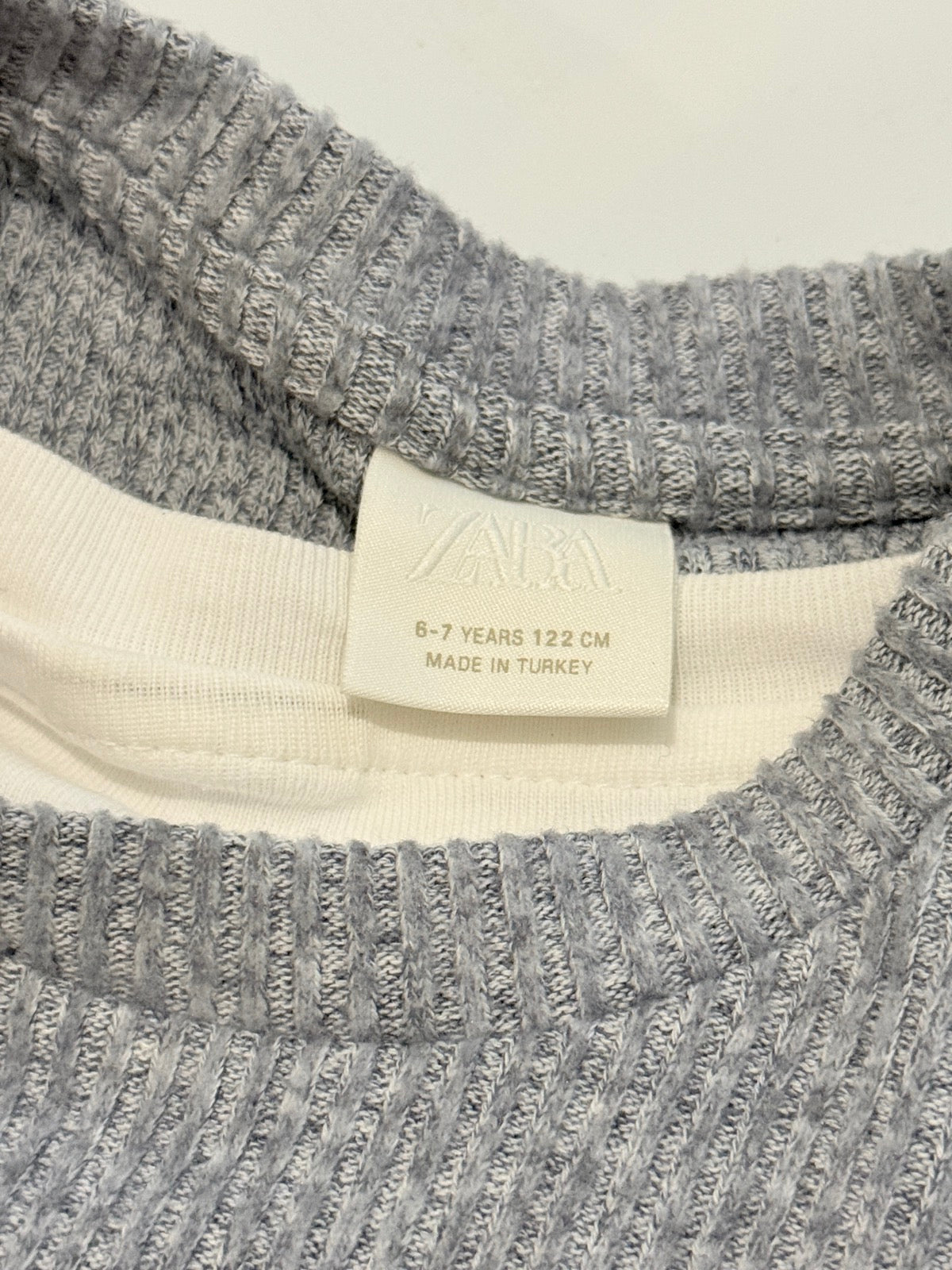 Zara Gray Ribbed Knit Vest Set 6-7Y