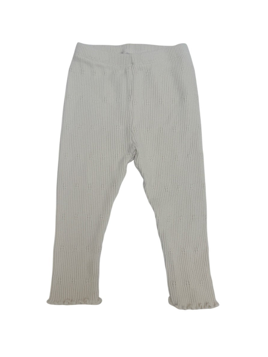 Zara Cream Knit Leggings 9-12M