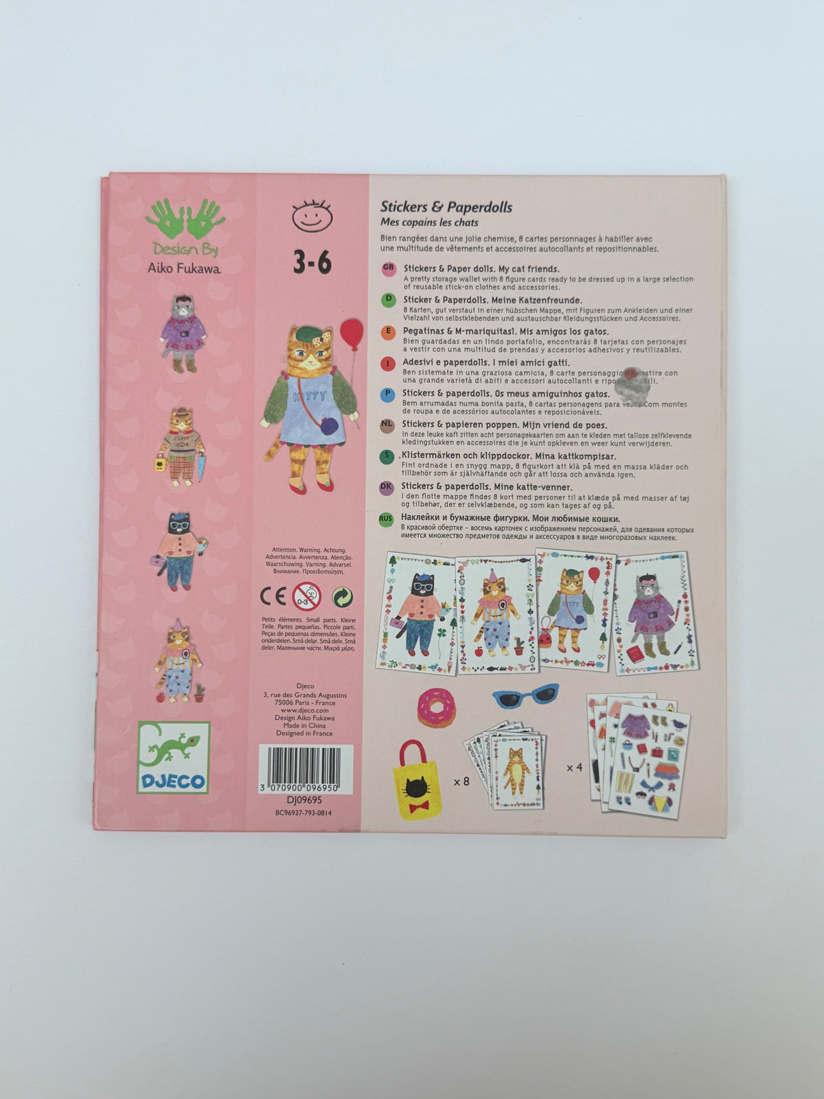 Djeco Stickers & Paperdolls My Cat Friends