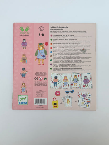 Djeco Stickers & Paperdolls My Cat Friends