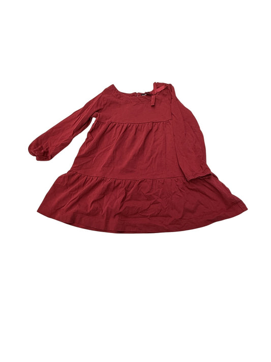 Baby Gap Red Tiered Long Sleeve Dress 2T