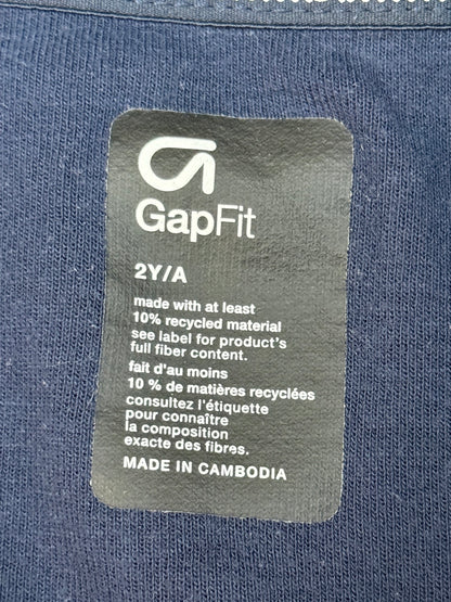 GapFit Navy Zip-Up Hoodie Size 2T