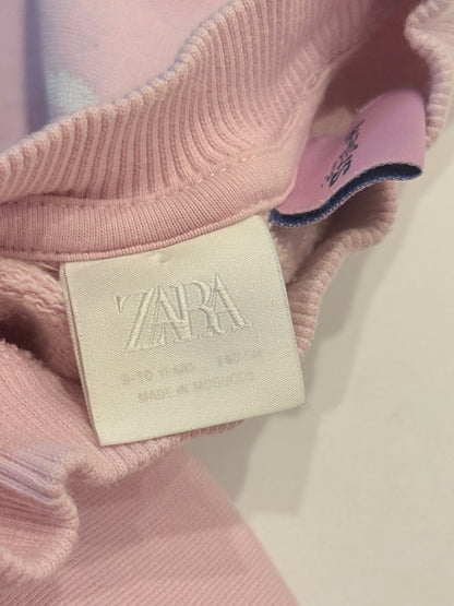 Zara Disney Stitch Pink Sweatshirt Size 9-10Y