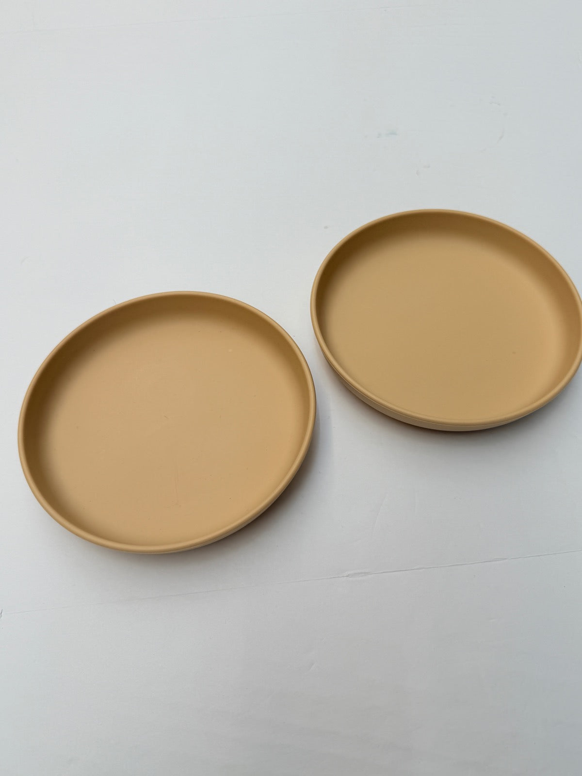 Silicone Baby Plates Set of 2 Tan