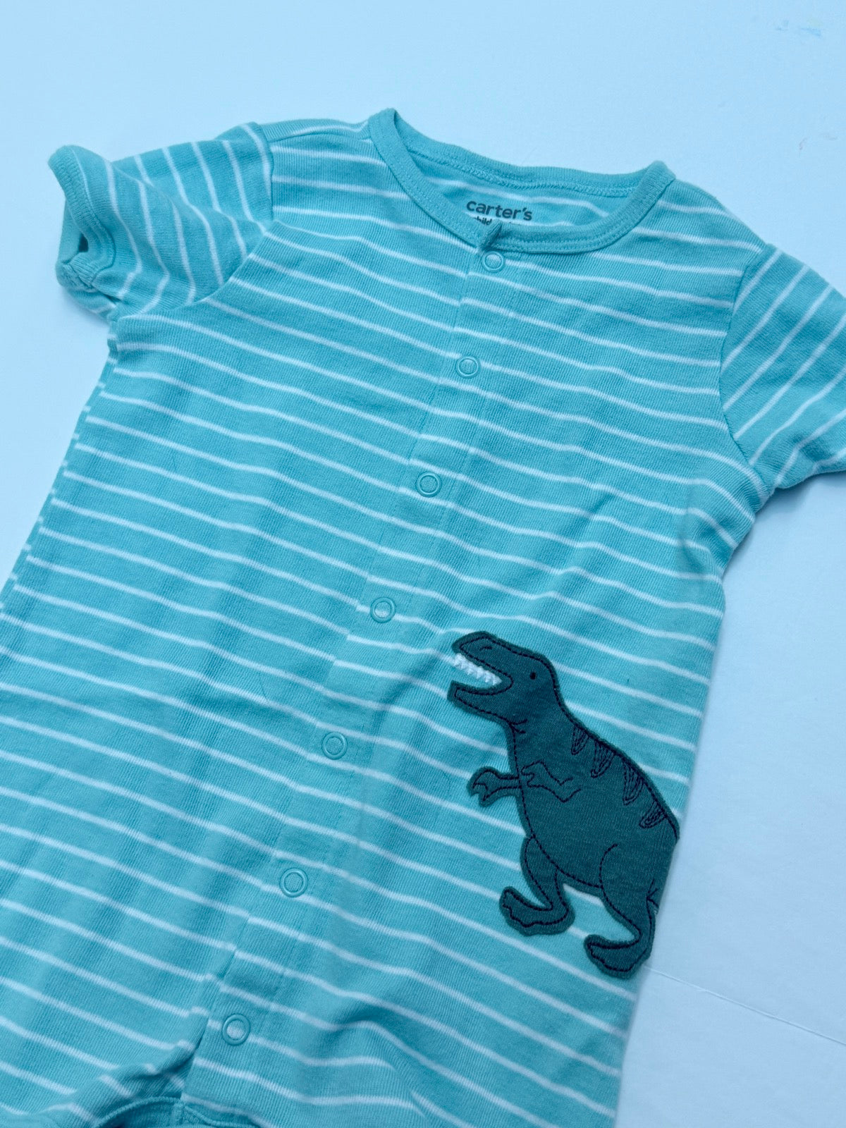Carter's Dinosaur Striped Romper 12M