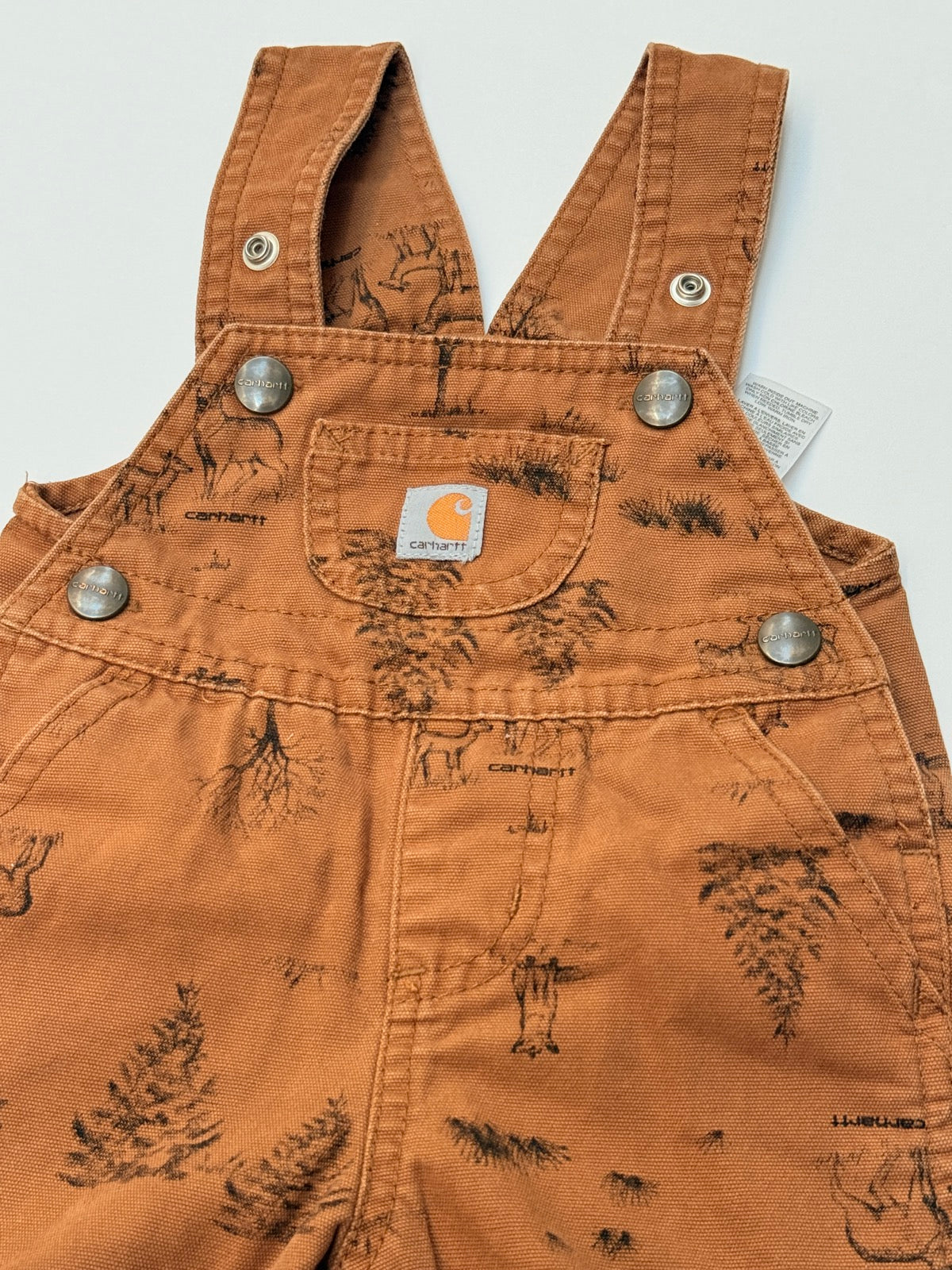 Carhartt Wildlife Print Canvas Overalls 3M